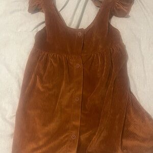 Rust Orange Corduroy Dress